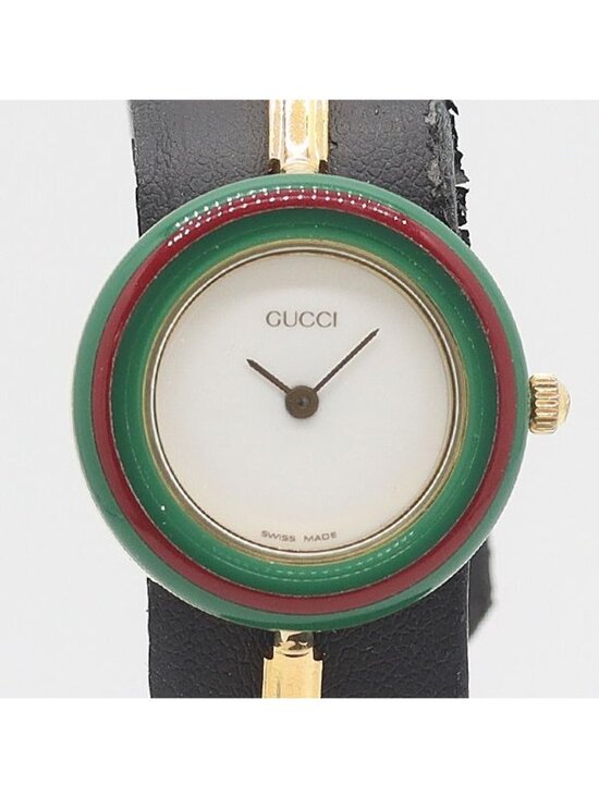Gucci Box Change Bezel 11 12.2 Quartz Bangle Watch White Dial 7 Ant